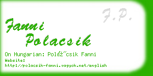 fanni polacsik business card